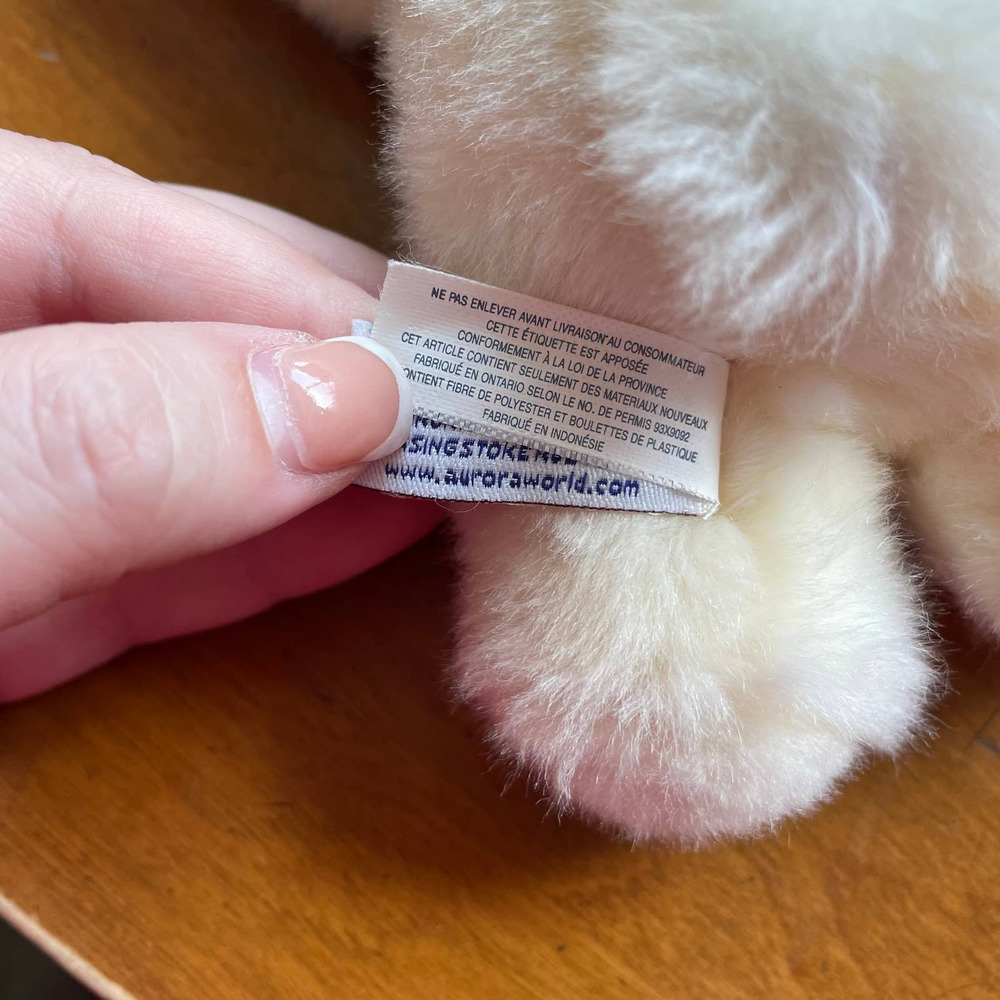 Polar Bear Stuffed Animal Small Aurora Toys Stuffy Cute Fluffy Cuddly - Picture 9 of 9
